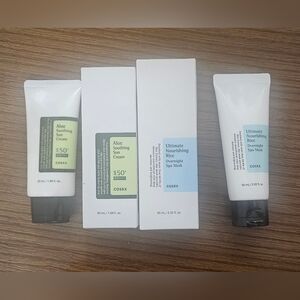 COSRX Aloe soothing cream Sunscreen and Ultimate Nourishing  Rice overnight spa